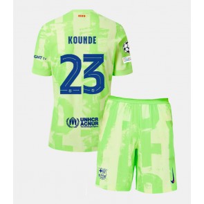 Barcelona Jules Kounde #23 Dětské Alternativní dres komplet 2024-25 Krátký Rukáv (+ trenýrky)